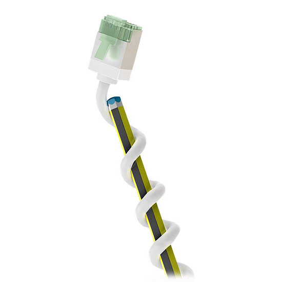 Câble RJ45 Goobay Câble RJ45 Slim Cat 8.1 U/FTP - 1 m - Blanc - Autre vue