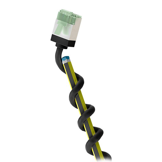 Câble RJ45 Goobay Câble RJ45 Slim Cat 8.1 U/FTP - 0.15 m - Noir - Autre vue