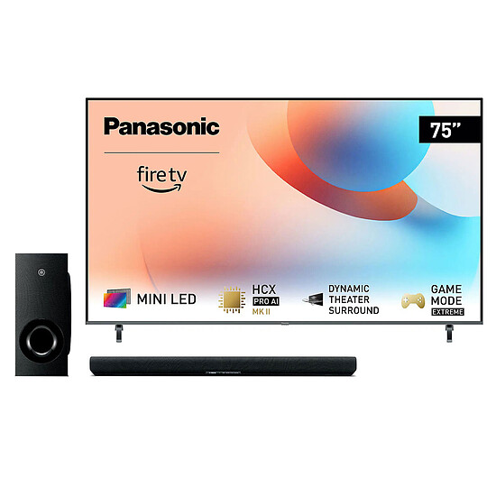 TV Panasonic 75W95AEG + Yamaha ATS-B400 Noir
