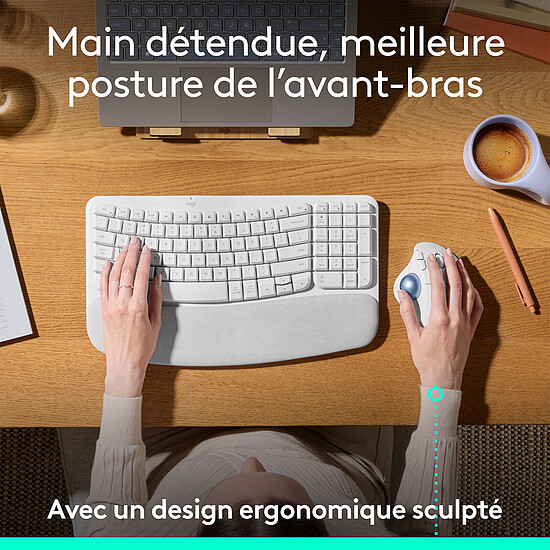 Trackball Logitech Ergo M575S - Blanc - Autre vue