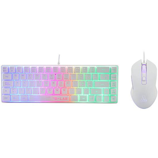 Clavier souris gamer The G-Lab Combo Hydrogen - Blanc - Autre vue