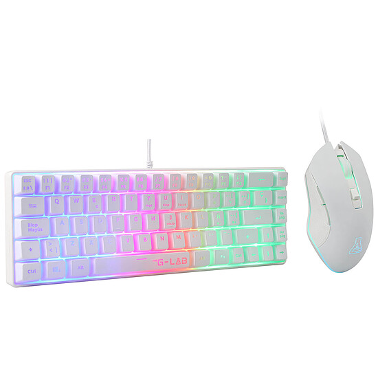 Clavier souris gamer The G-Lab Combo Hydrogen - Blanc - Autre vue