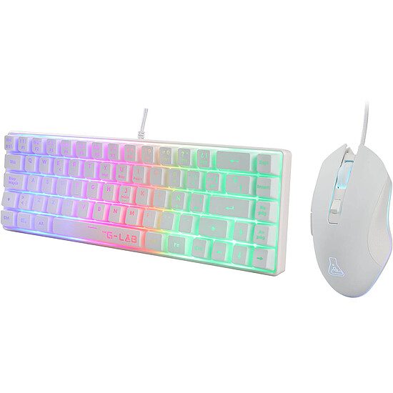 Clavier souris gamer The G-Lab Combo Hydrogen - Blanc - Autre vue