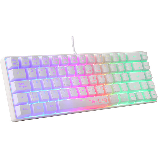 Clavier souris gamer The G-Lab Combo Hydrogen - Blanc - Autre vue