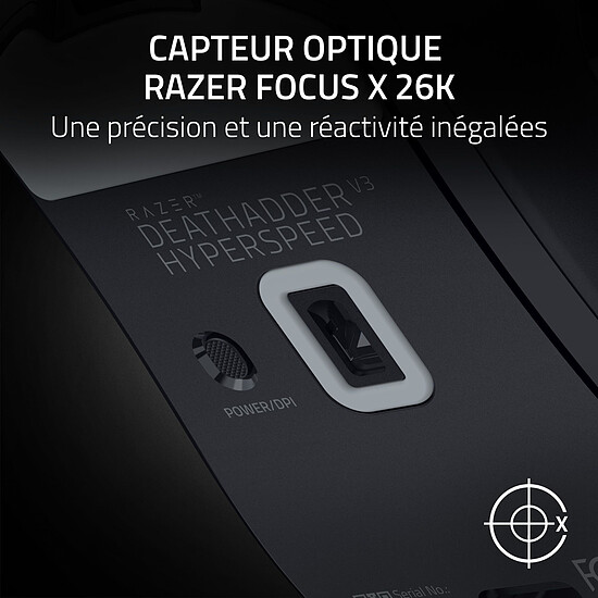 Souris PC Razer DeathAdder V3 HyperSpeed - Noir - Autre vue