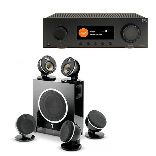 Ensemble Home-Cinéma JBL MA7100HP Noir + Focal Dôme Flax Pack 5.1 Noir - Autre vue