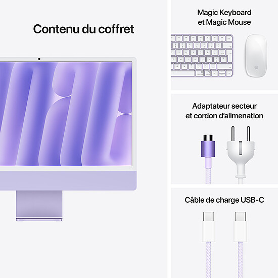 Mac et iMac Apple iMac (2024) 24" 16 Go / 256 Go Mauve (Z1ET-MKPN-MT) - Autre vue