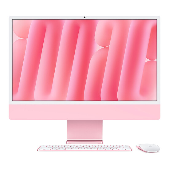 Mac et iMac Apple iMac (2024) 24" 16 Go / 256 Go Rose (MWUG3FN/A-MKPN) - Autre vue
