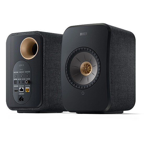 Mini-chaine KEF LSX II Noir Carbone + Audio-Technica AT-LP70XBT Noir - Autre vue