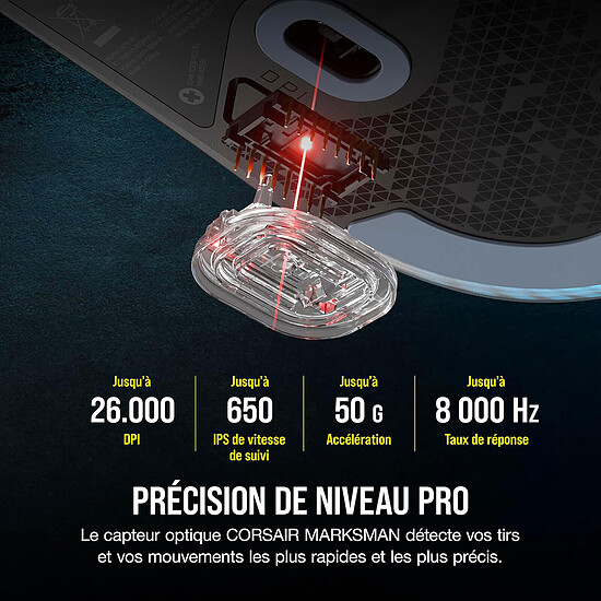 Souris PC Corsair M75 - Noir - Autre vue