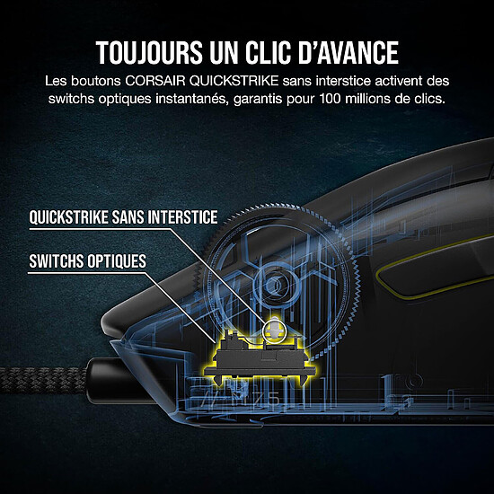 Souris PC Corsair M75 - Noir - Autre vue