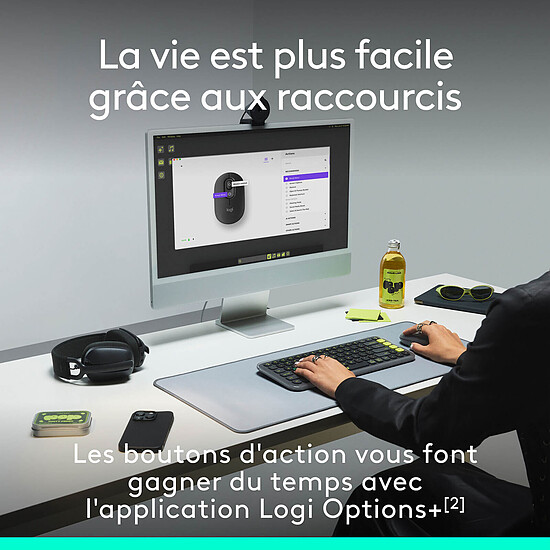 Souris PC Logitech POP Mouse - Lilas - Autre vue