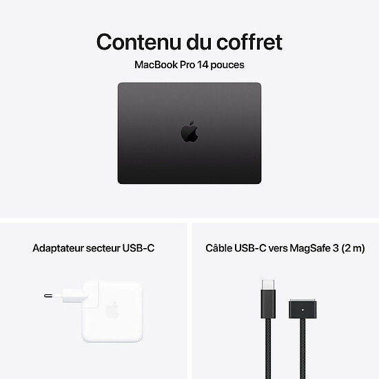 MacBook reconditionné Apple MacBook Pro M4 14" Noir sidéral 24 Go/1 To (MCX04FN/A) · Reconditionné - Autre vue