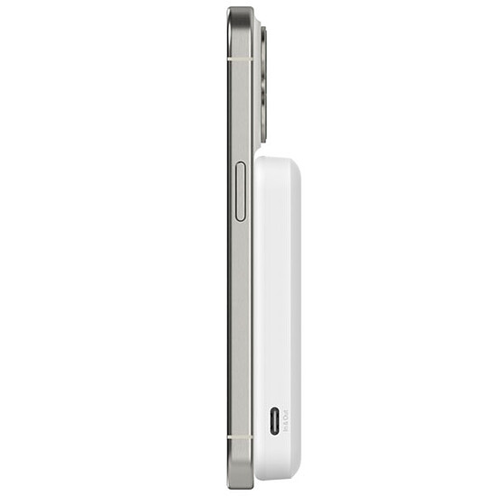Batterie et powerbank Belkin Batterie Externe Magnétique 8K avec Qi2 et Fonction Stand - Blanc - Autre vue