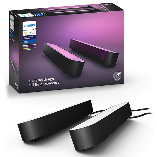 Lampe connectée Philips Hue Play Pack - Noir x2 + Hue Dimmer Switch - Autre vue