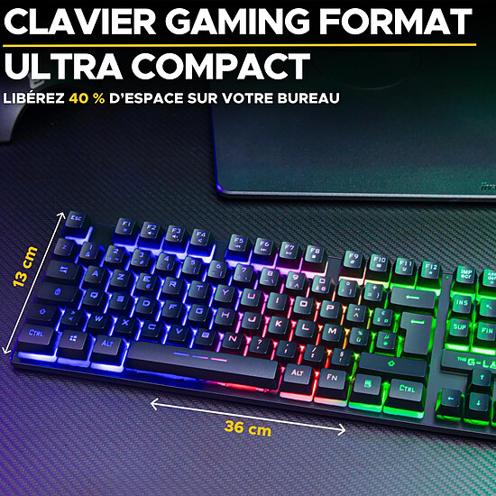 Clavier souris gamer The G-Lab Combo Oxygen EX - Autre vue