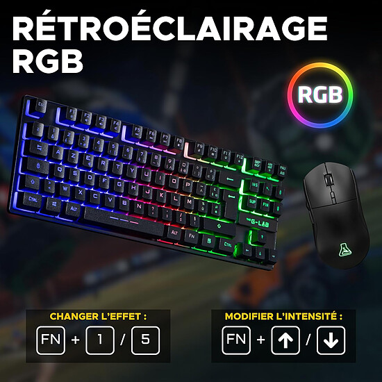 Clavier souris gamer The G-Lab Combo Oxygen EX - Autre vue