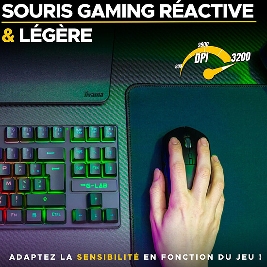 Clavier souris gamer The G-Lab Combo Oxygen EX - Autre vue