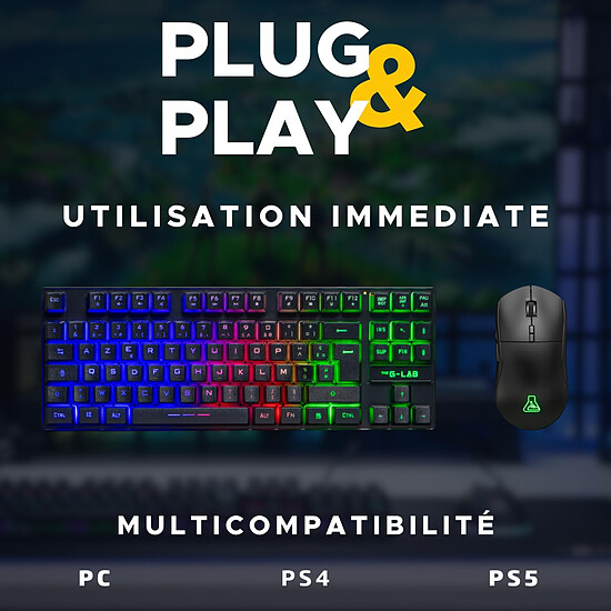 Clavier souris gamer The G-Lab Combo Oxygen EX - Autre vue
