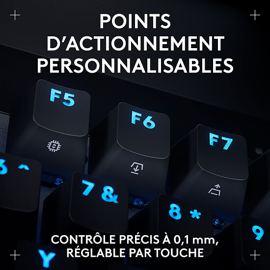 Clavier PC Logitech G Pro X TKL Rapid Linear - Noir - Autre vue