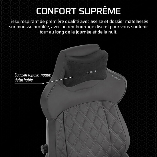 Fauteuil gamer Corsair TC500 Luxe - Shadow - Autre vue