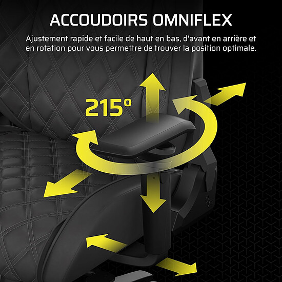 Fauteuil gamer Corsair TC500 Luxe - Shadow - Autre vue