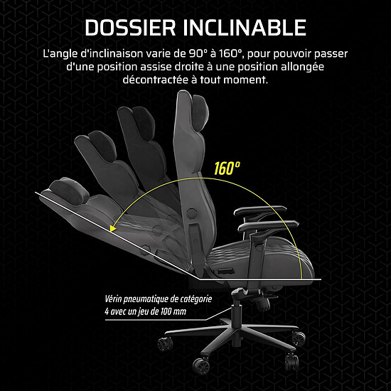 Fauteuil gamer Corsair TC500 Luxe - Shadow - Autre vue