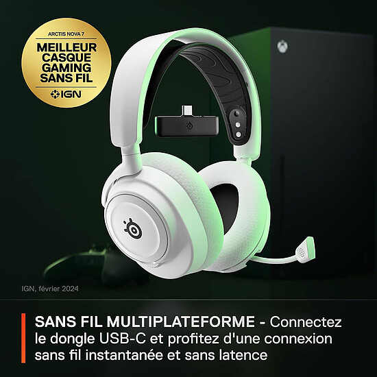 Casque micro SteelSeries Arctis Nova 7X - Blanc - Autre vue