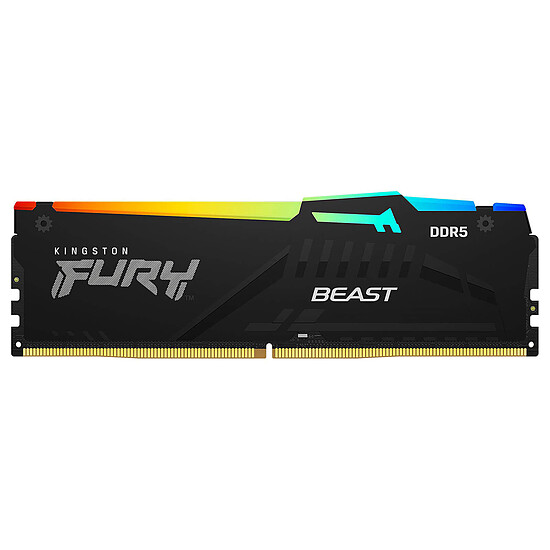 Mémoire RAM Kingston Fury Beast RGB - 1 x 16 Go (16 Go) - DDR5 6000 MHz - CL36 - Autre vue
