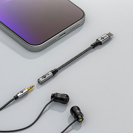 Adaptateur audio Goobay Câble USB-C vers Jack 3.5 mm (M/F) - 1.5 m - Autre vue