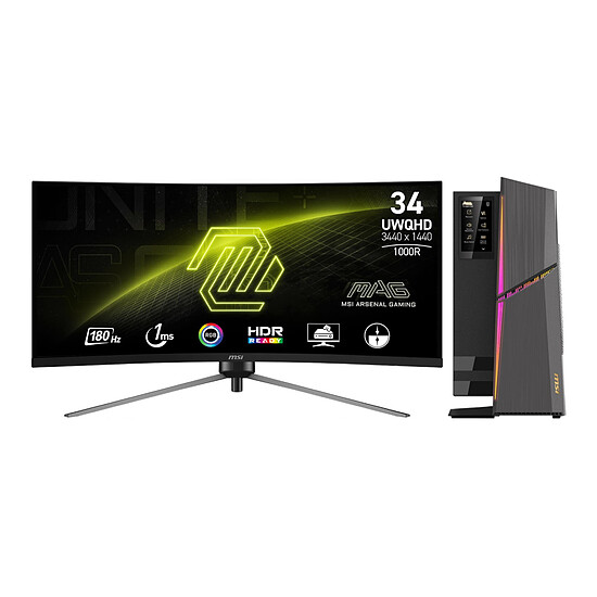 PC de bureau MSI MEG Trident X2 14NUG7-297EU - Windows 11 + Ecran MSI MAG 345CQR