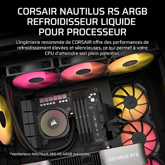 Watercooling AIO Corsair Nautilus 240 RS ARGB - Noir - Autre vue