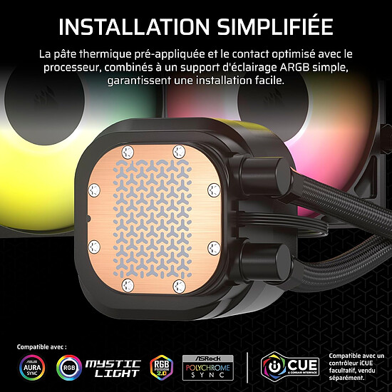 Watercooling AIO Corsair Nautilus 240 RS ARGB - Noir - Autre vue