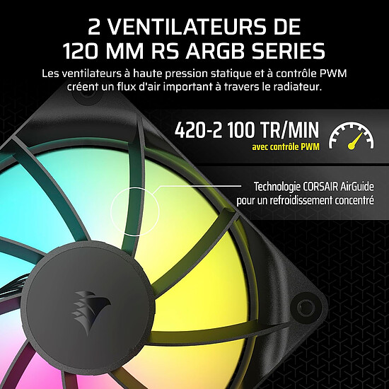Watercooling AIO Corsair Nautilus 240 RS ARGB - Noir - Autre vue