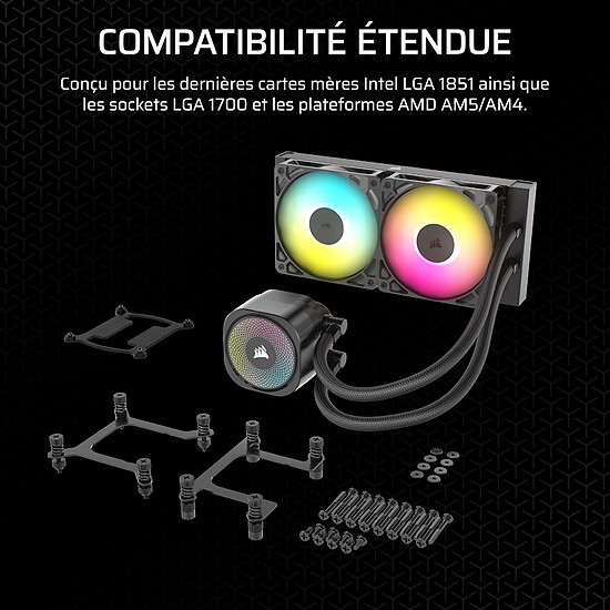 Watercooling AIO Corsair Nautilus 240 RS ARGB - Noir - Autre vue