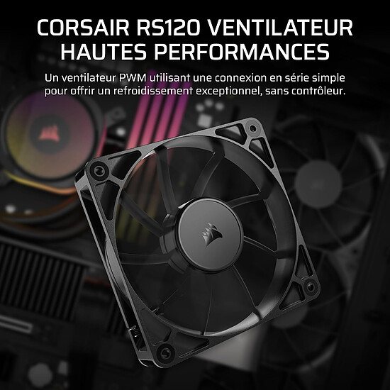 Ventilateur Boîtier Corsair RS120 Triple Pack - Blanc - Autre vue