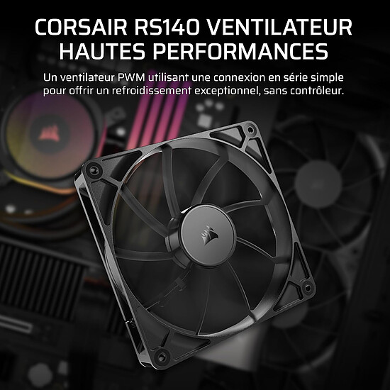 Ventilateur Boîtier Corsair RS140 - Blanc - Autre vue