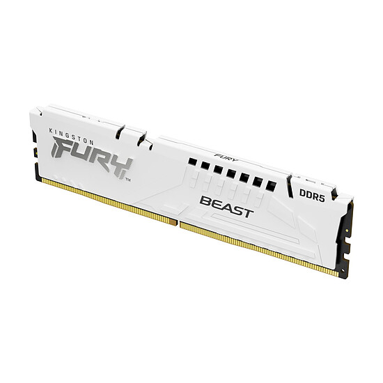 Mémoire RAM Kingston Fury Beast White - 1 x 16 Go (16 Go) - DDR5 6000 MHz - CL30