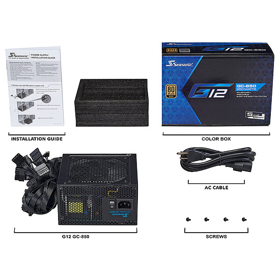 Alimentation PC Seasonic G12 GC-850 (2024) - Autre vue