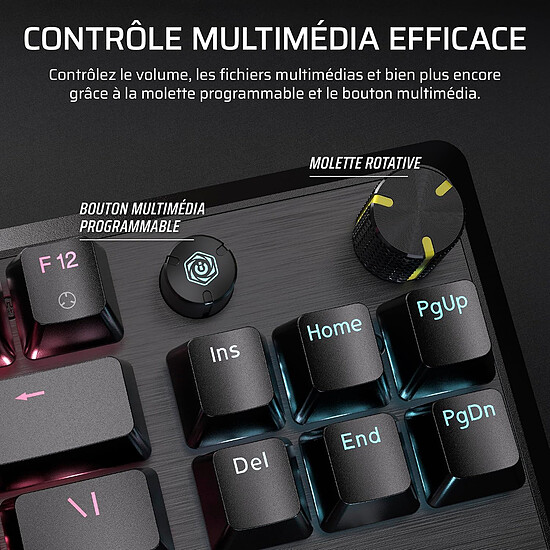 Clavier PC Corsair K70 Core TKL RGB - Corsair MLX Red v2 - Autre vue