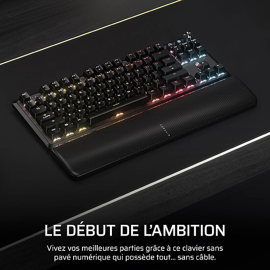 Clavier PC Corsair K70 Core TKL Wireless RGB - Corsair MLX Red v2 - Autre vue