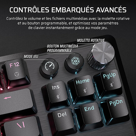 Clavier PC Corsair K70 Core TKL Wireless RGB - Corsair MLX Red v2 - Autre vue