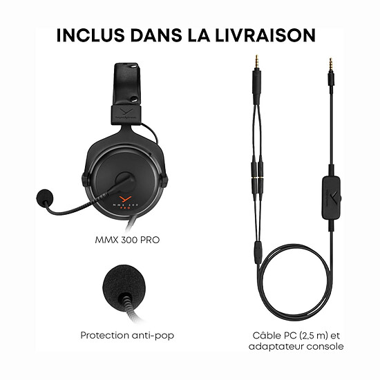 Casque micro Beyerdynamic MMX 300 PRO - Noir - Autre vue