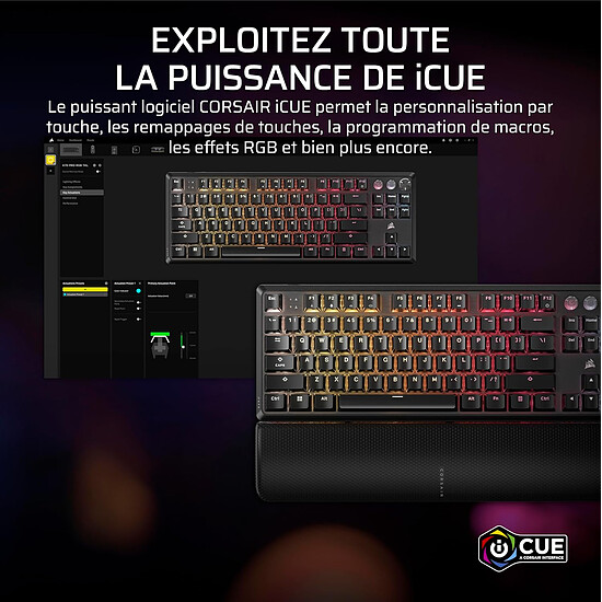 Clavier PC Corsair K70 Pro TKL RGB - Corsair MGX Hyperdrive - Autre vue