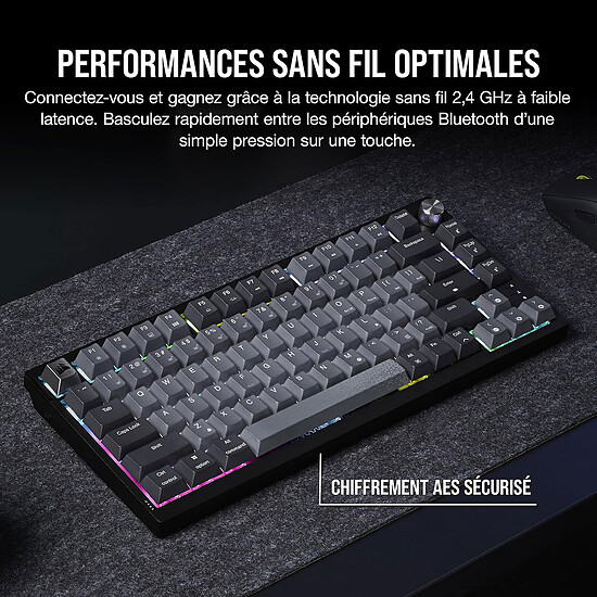 Clavier PC Corsair K65 Plus Wireless Tactile - Corsair MLX Fusion - Autre vue