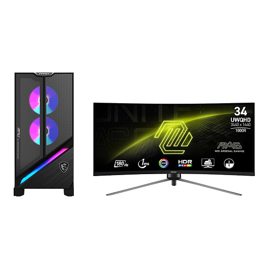 PC de bureau MSI MPG Infinite X3 AI 2NUF7-01SEU - Windows 11 + Ecran MSI MAG 345CQR