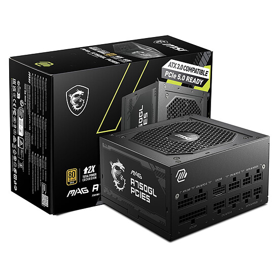Alimentation PC MSI MAG A750GL PCIE5 - Autre vue