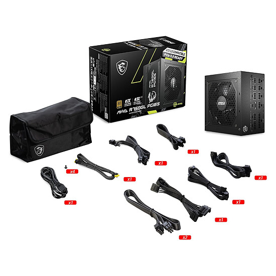 Alimentation PC MSI MAG A750GL PCIE5 - Autre vue