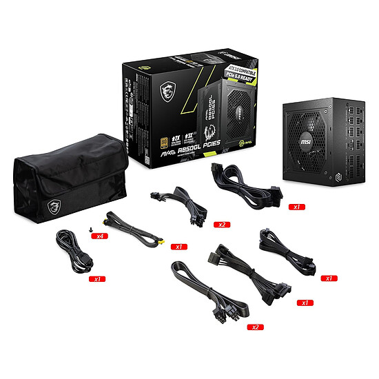 Alimentation PC MSI MAG A850GL PCIE5 - Autre vue
