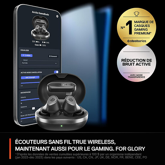 Casque micro SteelSeries Arctis GameBuds for PlayStation - Noir - Occasion - Autre vue